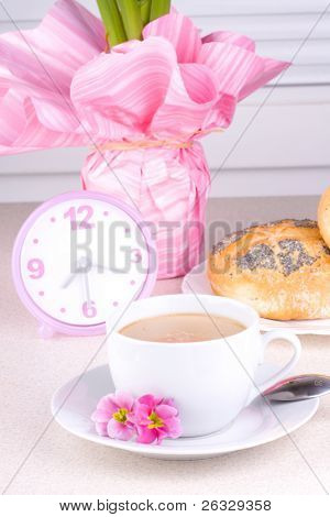 一杯咖啡，早餐。