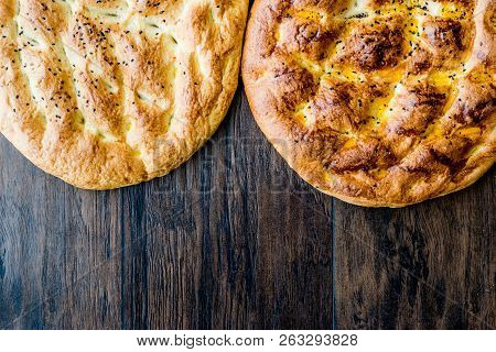 Turkish Ramadan Pita Or Ramazan Pidesi. (pide)
