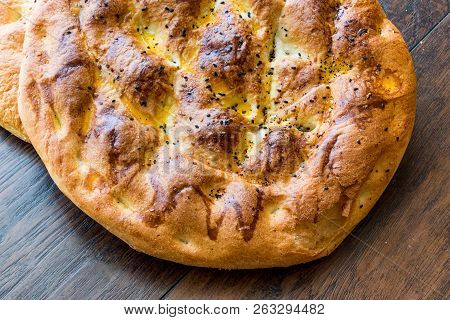 Turkish Ramadan Pita Or Ramazan Pidesi. (pide)