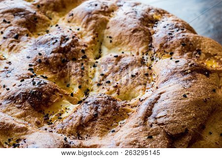 Turkish Ramadan Pita Or Ramazan Pidesi. (pide)