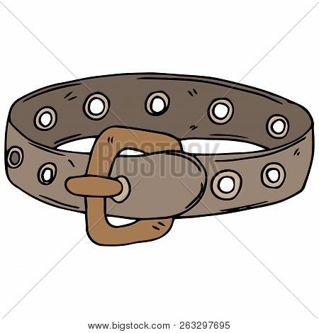 Dog Collar. Vector Illustration Of A Dog Collar. Hand Drawn Dog Collar.