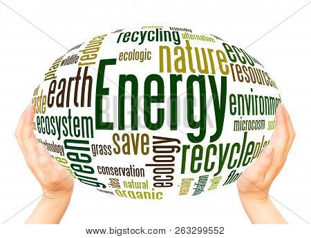 Energy Alternative Word Cloud Hand Sphere Concept