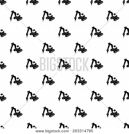 Drill Tractor Pattern Vector Seamless Repeating For Any Web Design