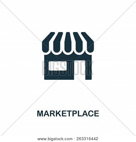 Marketplace Icon. Premium Style Design From Crowdfunding Icon Collection. Ui And Ux. Pixel Perfect M