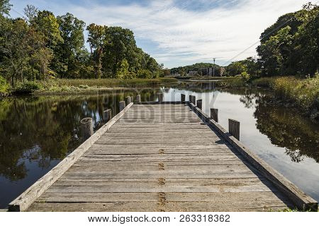 National Historic Saugus Iron Works About 10 Miles From Boston In Saugus, Massachusetts. Site Of The