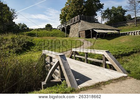 National Historic Saugus Iron Works About 10 Miles From Boston In Saugus, Massachusetts. Site Of The