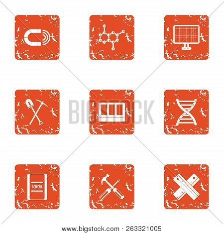 Pull Icons Set. Grunge Set Of 9 Pull Vector Icons For Web Isolated On White Background