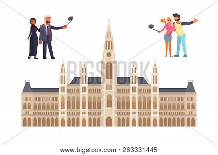 Healthy Active Lifestyle. Young And Old People Characters Characters Travel. Voyage Around Europe An