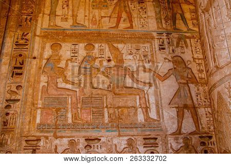 Beautiful Ancient Temple Of Medina-habu. Egypt, Luxor.