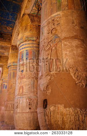 Beautiful Ancient Temple Of Medina-habu. Egypt, Luxor.