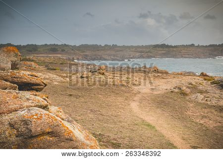 Famous Hiking Trail Gr80 On The Island Of Yeu In France