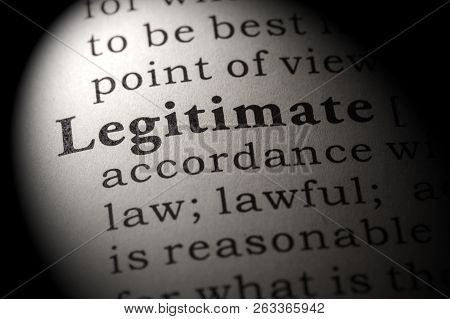 Fake Dictionary, Dictionary Definition Of The Word Legitimate