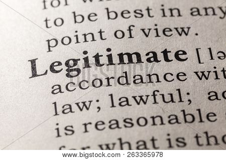 Fake Dictionary, Dictionary Definition Of The Word Legitimate