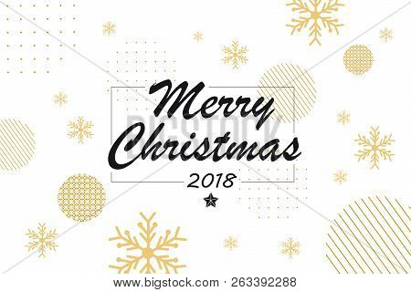 Merry Christmas And 2018 With White Background Celebration, Christmas