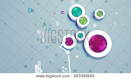 Blue Backdrop With Diamond Cylinders