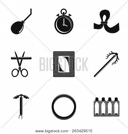 Type Contraception Icon Set. Simple Set Of 9 Type Contraception Vector Icons For Web Design On White