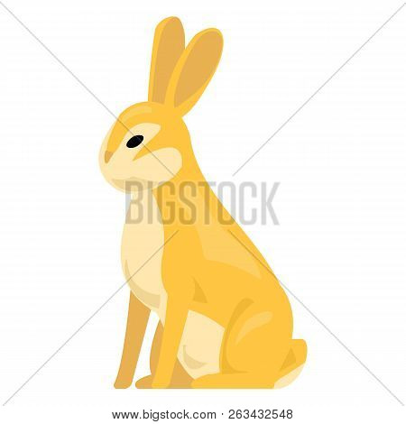 Wild Rabbit Icon. Cartoon Of Wild Rabbit Vector Icon For Web Design Isolated On White Background