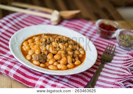 Baked Beans / Kuru Fasulye / Turkish Food.