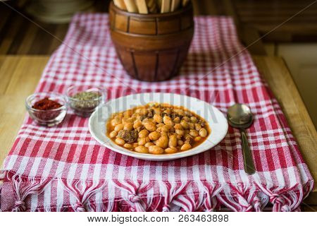 Baked Beans / Kuru Fasulye / Turkish Food.