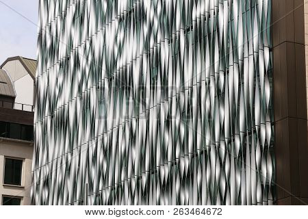 London, Uk - July 8, 2016: Modern Facade Of Monument Building In London, Uk. It Was Designed By Make