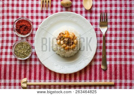 Baked Beans On A Rice / Kuru Fasulye.