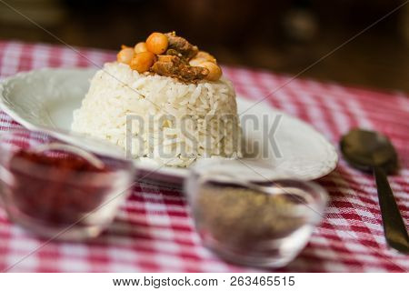 Baked Beans On A Rice / Kuru Fasulye.