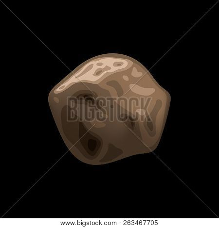 Brown Space Stone Icon. Isometric Of Brown Space Stone Vector Icon For Web Design Isolated