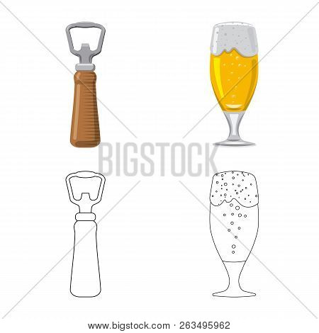 Vector Design Of Pub And Bar Symbol. Set Of Pub And Interior Stock Vector Illustration.