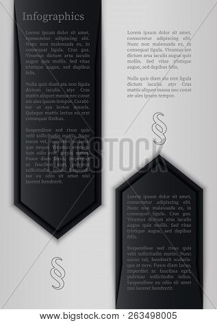 Black And White Infographics With Paragraph
