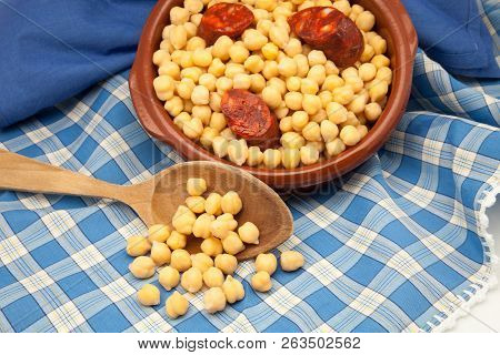 A Chick Peas Stew In Mud Casserole