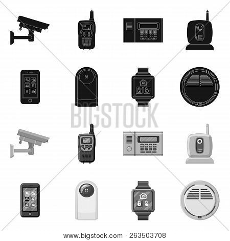 Vector Illustration Of Office And House Symbol. Set Of Office And System Vector Icon For Stock.