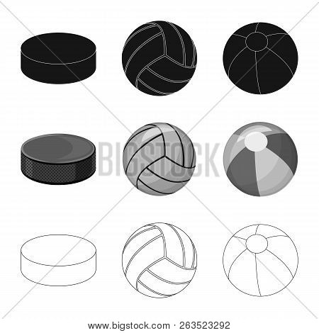 Vector Illustration Of Sport And Ball Icon. Collection Of Sport And Athletic Vector Icon For Stock.