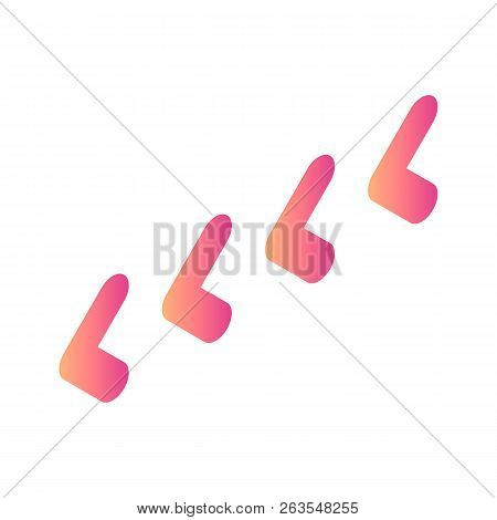 Sideway Arrow Icon. Isometric Of Sideway Arrow Vector Icon For Web Design Isolated On White Backgrou