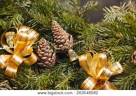 Adven decoration made of branches and flowers