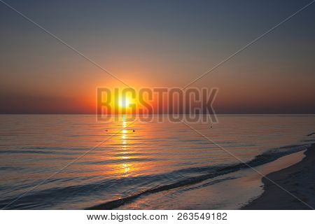 Sunset Photo Taken At The End Of The Day In August, During Travel To Kinburn.