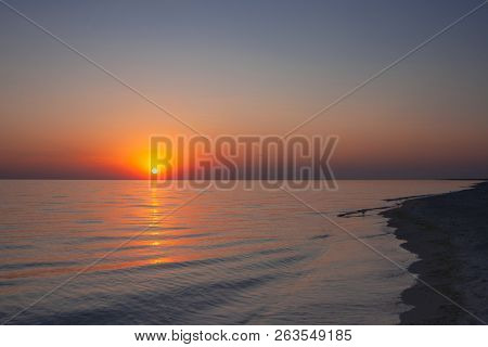 Sunset Photo Taken At The End Of The Day In August, During Travel To Kinburn.