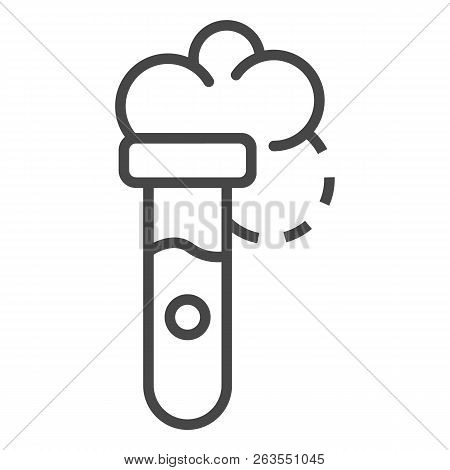 Test Tube Boils Icon. Outline Test Tube Boils Vector Icon For Web Design Isolated On White Backgroun