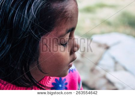 Bandipur Nepal October 15, 2018 Closeup Of Young Children Playing And Having Fun Together In Bandipu