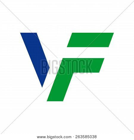 Vf Letter Combination Logo Design Isolated On White Background
