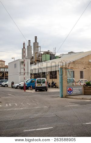 Gibraltar, United Kingdom, 30th September 2018:- Waterport Power Station Run By Gibraltar Electricit