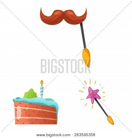 Vector Illustration Of Party And Birthday Icon. Collection Of Party And Celebration Vector Icon For 