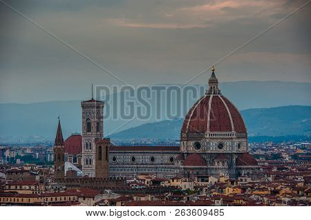 Night Panorama Of Florence. View Ot Top.