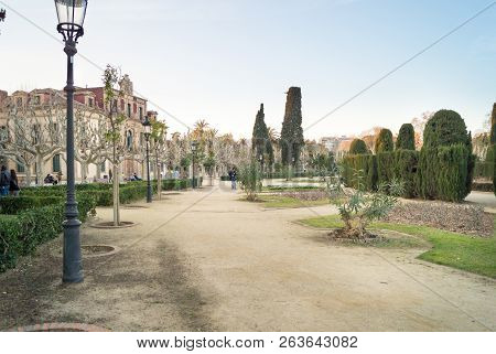 The Parlamento De Cataluña Or Catalan Parliament In The Ciutadella Park In Barcelona, Spain