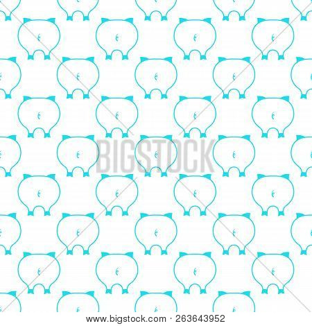 Cute Pig Butt Seamless Pattern. Decor For 2019 Chinese New Year