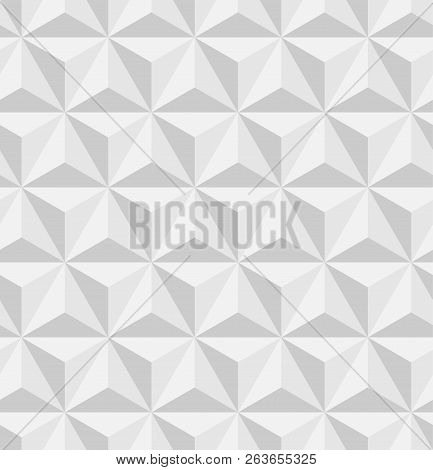 3d Triangular, Or Tetrahedron, Pyramids. Seamless Vector Pattern Background.