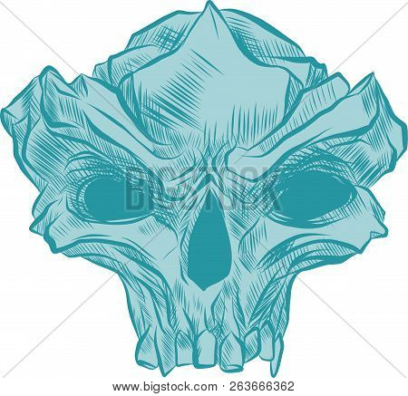 Skull Vector Illustration, Collection Of Hand Drawn Skulls, Hard Core Skull Vector Art