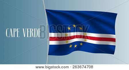 Cape Verde Waving Flag Vector Illustration. Iconic Design Element As A National Symbol