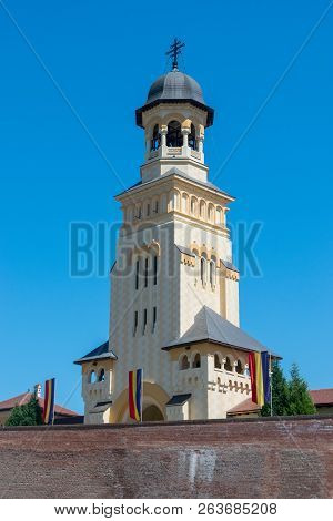 Reunification Cathedral On A Summer Sunny Day In Alba Iulia, Romania