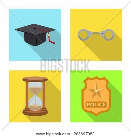 Vector Design Of Law And Lawyer Logo. Collection Of Law And Justice Vector Icon For Stock.