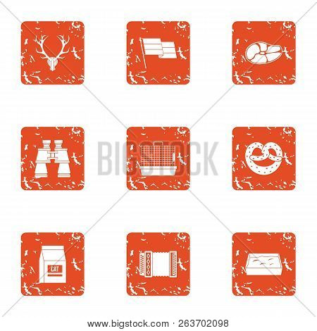 Shiver Icons Set. Grunge Set Of 9 Shiver Vector Icons For Web Isolated On White Background